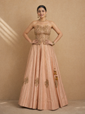 Dusty Pink Corset Lehenga Set