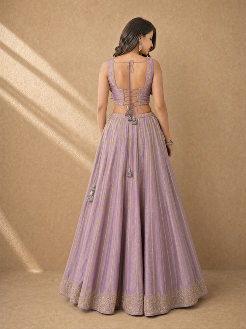 Lavender Corset Lehenga Set