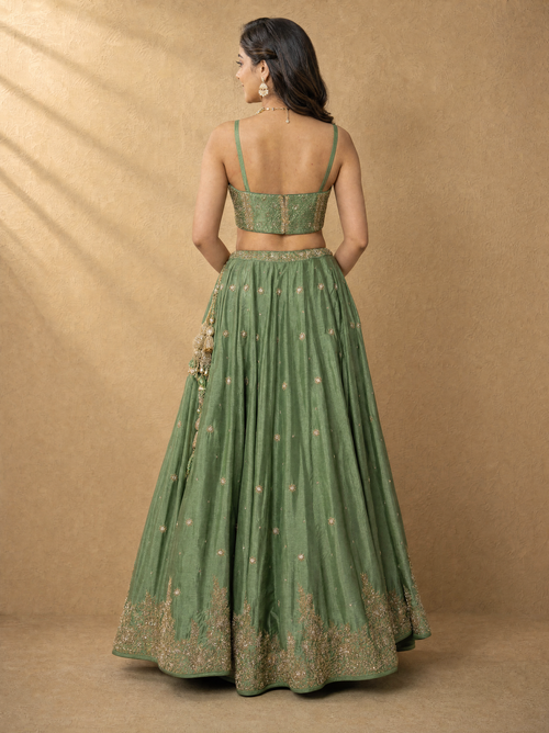 Sage Green Lehenga Set