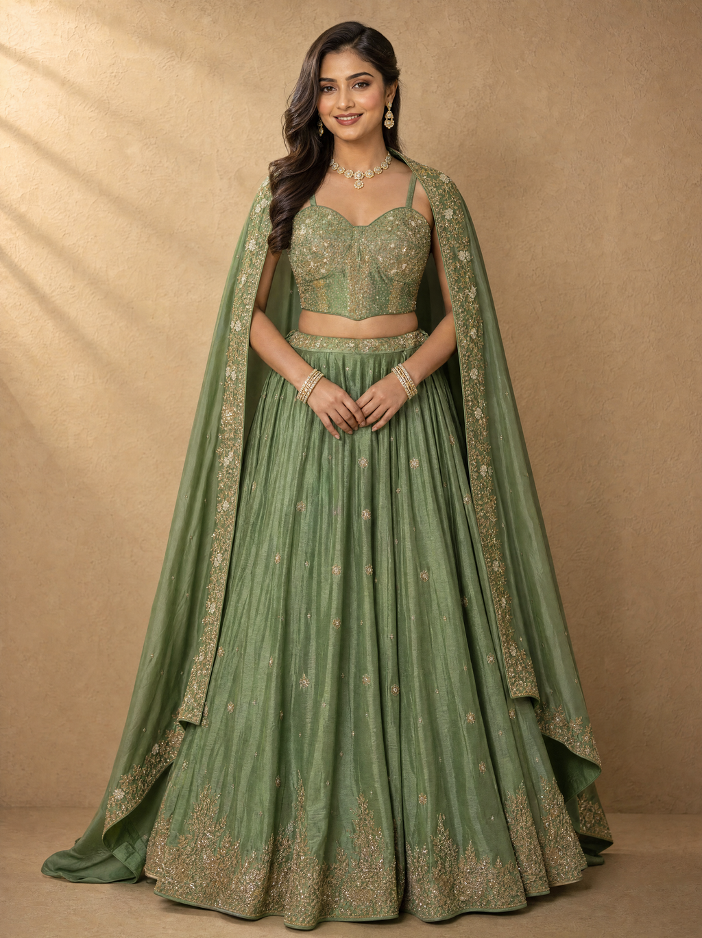 Sage Green Lehenga Set