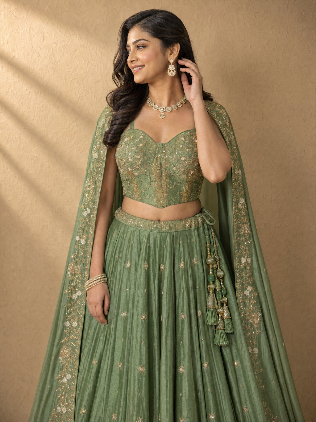 Sage Green Lehenga Set