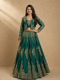 Bottle Green Lehenga Set