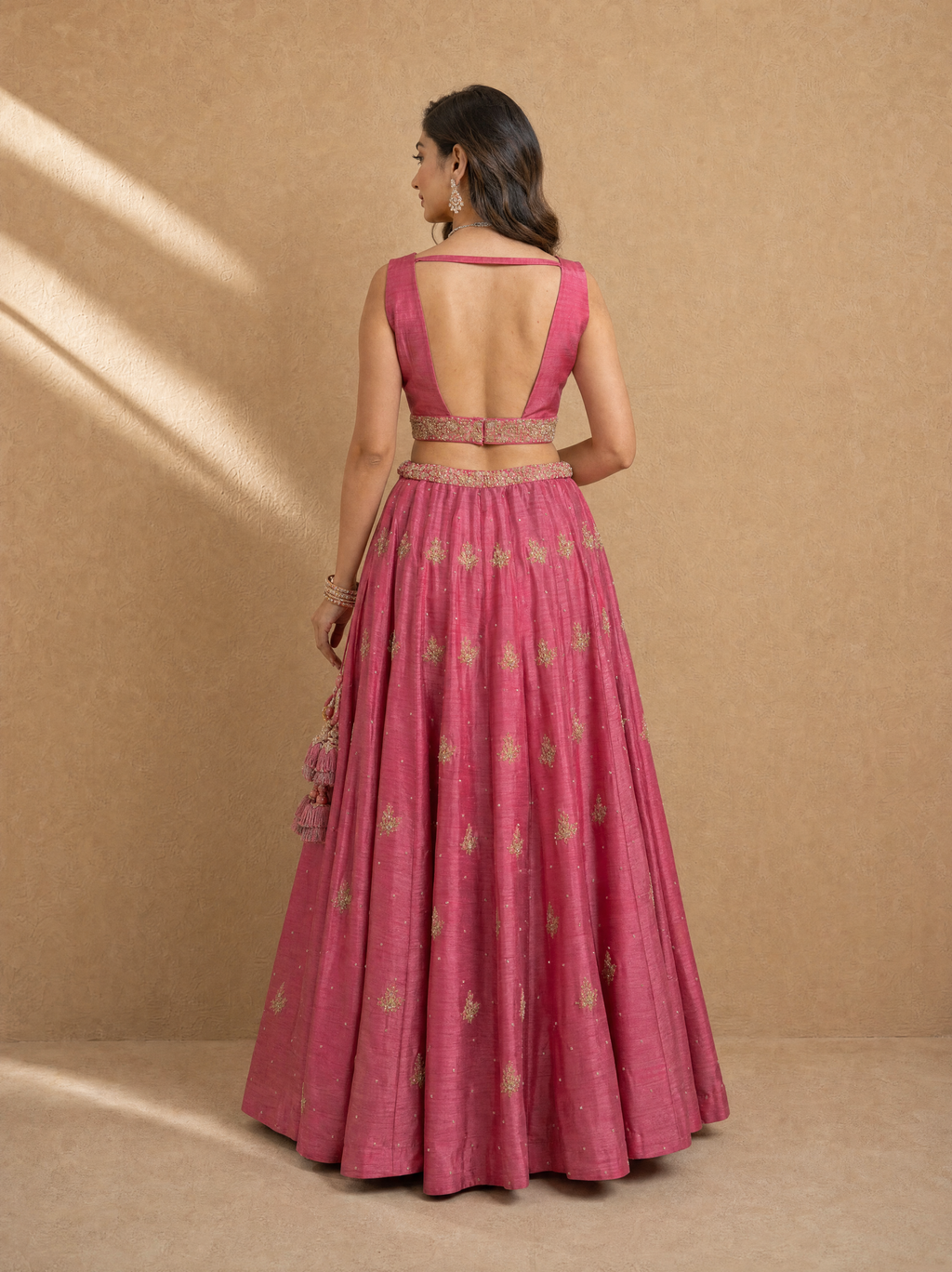 Pink Fusion Lehenga Set