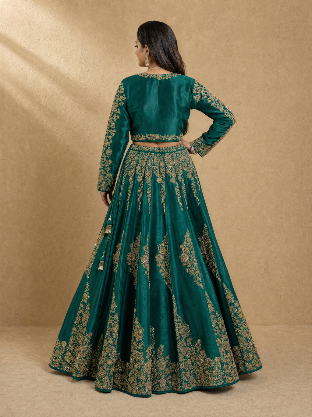 Bottle Green Lehenga Set
