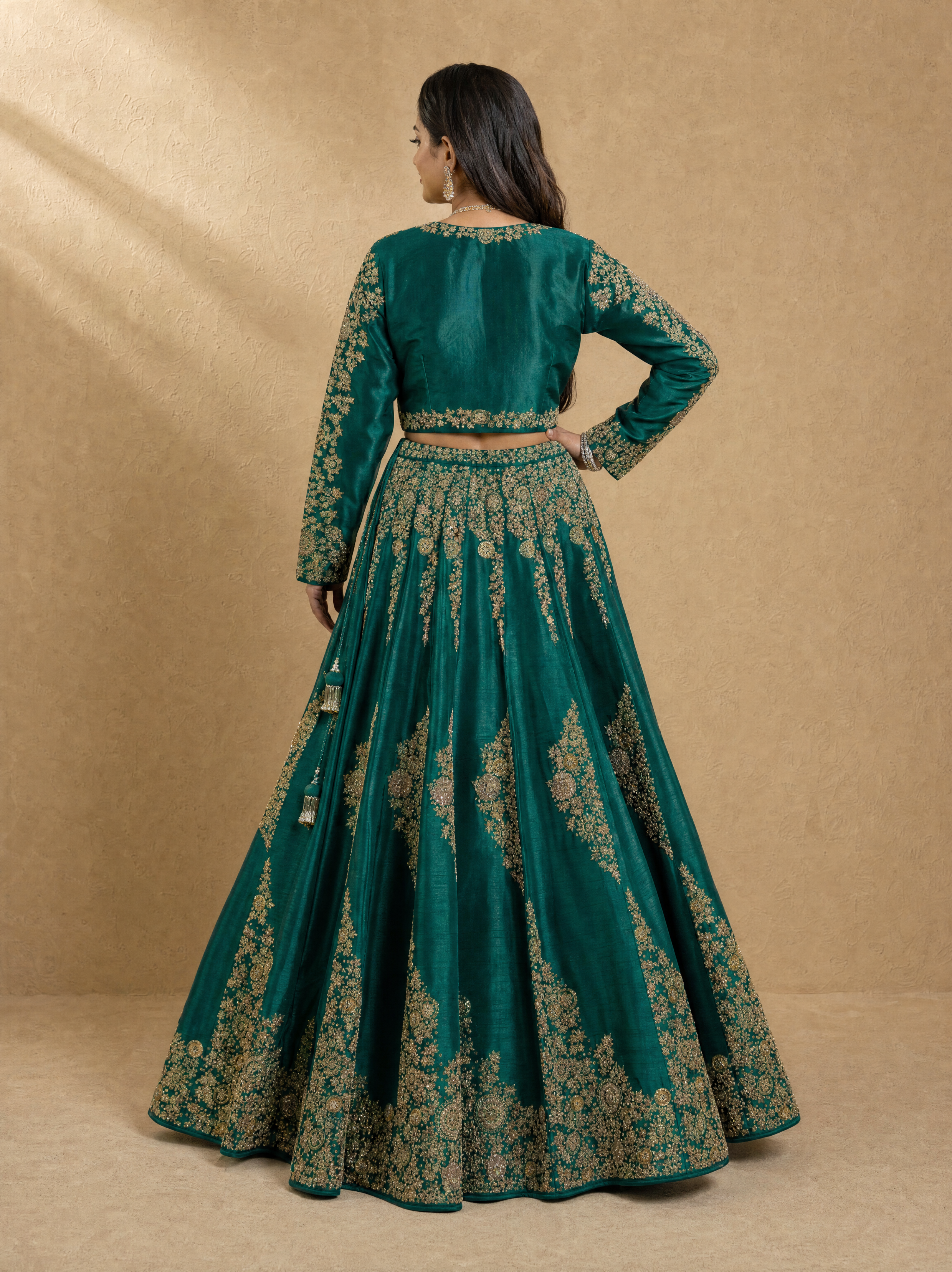 Bottle Green Lehenga Set